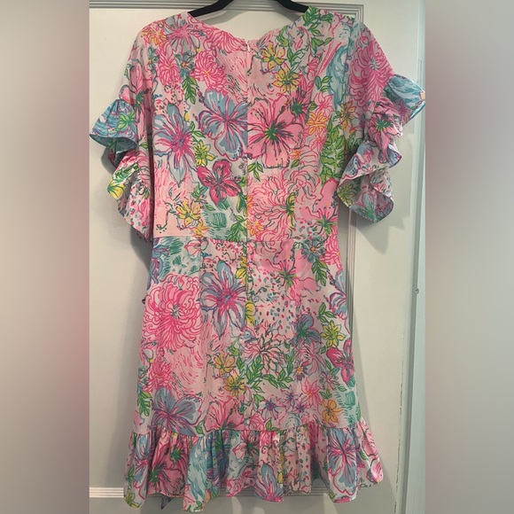 Lilly Pulitzer Darlah Stretch Wrap Dress Size 10 - Picture 5 of 10